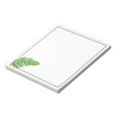 Elegante groene waterverf varens bos bladeren notitieblok (Linkerzijde)