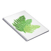 Elegante groene waterverf varens bos bladeren notitieboek (Rechterzijde)