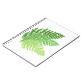 Elegante groene waterverf varens bos bladeren notitieboek (Linkerzijde)