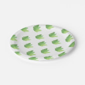 Elegante groene waterverf varens bos bladeren papieren bordje (Gekanteld)