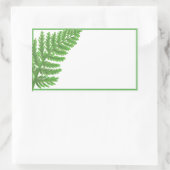 Elegante groene waterverf varens bos bladeren rechthoekige sticker (Tas)