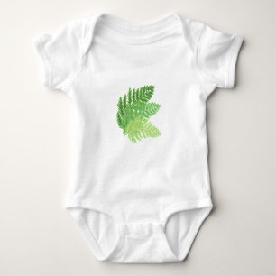 Elegante groene waterverf varens bos bladeren romper