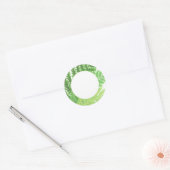 Elegante groene waterverf varens bos bladeren ronde sticker (Envelop)