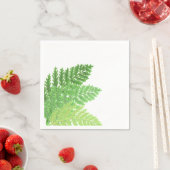 Elegante groene waterverf varens bos bladeren servet (Insitu)