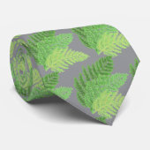 Elegante groene waterverf varens bos bladeren stropdas (Opgerold)