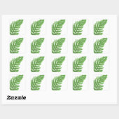 Elegante groene waterverf varens bos bladeren vierkante sticker (Vel)