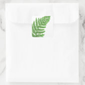 Elegante groene waterverf varens bos bladeren vierkante sticker (Tas)