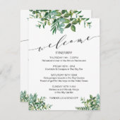 Elegante groene weekendroute Welkom Informatiekaartje (Voorkant / Achterkant)