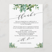 Elegante groene weekendroute Welkom Informatiekaartje (Achterkant)