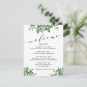 Elegante groene weekendroute Welkom Informatiekaartje (Staand voorkant)