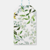 Elegante groene wijnfleslabels cadeaulabel (Achterkant)