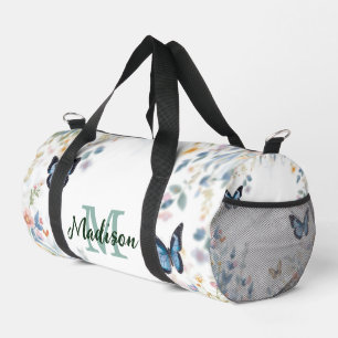 elegante Groene Wilde Bloem Boho Monogram In Bloei Plunjezak