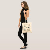elegante groene wilde bloem Boho monogram in bloei Tote Bag (Voorkant (model))