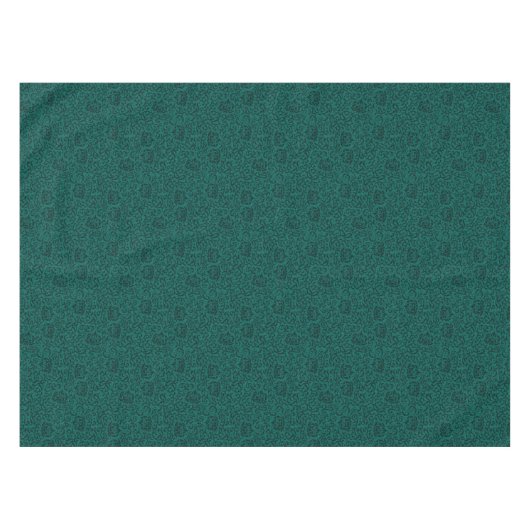 Elegante groene William Morris Style Floral Damask Tafelkleed (Voorkant (Horizontaal))