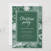 Elegante Groene Winter Kerstfeest Kaart (Voorkant)