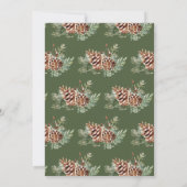 Elegante Groene Winterhuwelijk Kaart (Achterkant)