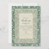 Elegante groene witte Holly Kerstmis Kaart (Voorkant)