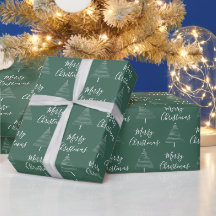 Elegante groene witte kerstboom Vrolijk kerstfeest