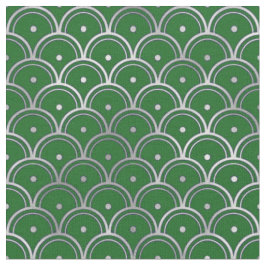 Elegante groene zilveren schaal Art Deco Stof