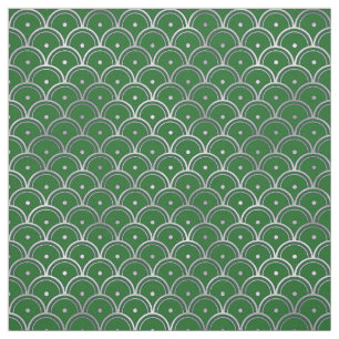 Elegante groene zilveren schaal Art Deco Stof