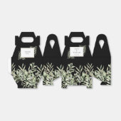 Elegante groene zwarte huwelijksfavorietendoos bedankdoosjes (Uitgevouwen)