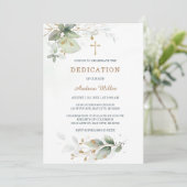 Elegante groenvoorziening inwijding voor baby jong kaart (Staand voorkant)