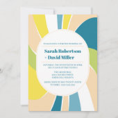 Elegante Groovy Abstracte Golven Trouw Uitnodiging (Voorkant)