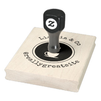 Elegante Grote Aangepaste Eenvoudige Zakelijke Log Rubberstempel
