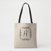 Elegante Grote Aangepaste Monogram Canvas Canvas t Tote Bag (Voorkant)
