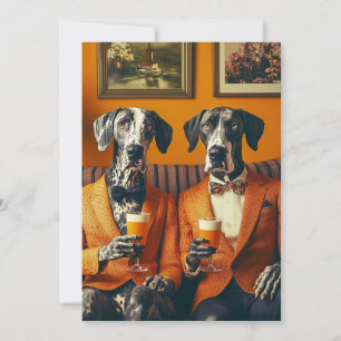 Elegante Grote Deen Honden Sinaasappel pakken Kaart