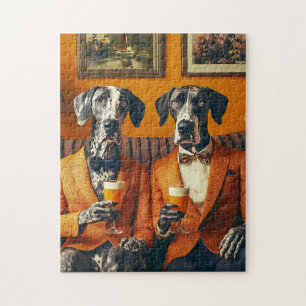 Elegante Grote Deen Honden Sinaasappel pakken Legpuzzel