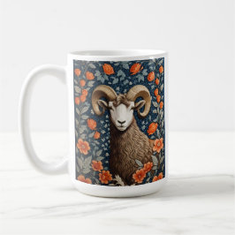 Elegante grote hoorn schapen William Morris geïnsp Koffiemok