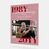 Elegante Grote Nummers 40e Bruiloft Jubileum Foto Acryl Bord (Hoek)