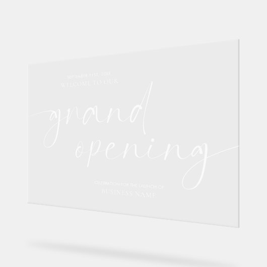 Elegante Grote Opening Transparant Welkom Acryl Bord (Hoek)