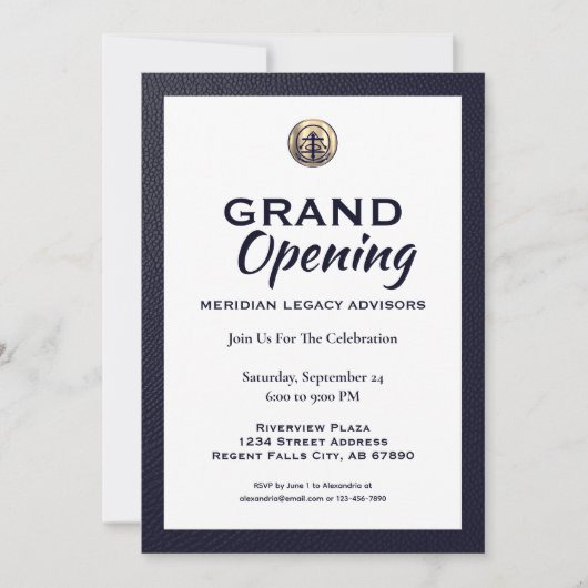 Elegante Grote Openingsuitnodiging Kaart (Voorkant)