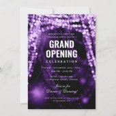 Elegante Grote Openingszaken Paarse Lichten Kaart (Voorkant)