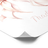 Elegante grote roze boog naam kwekerij print (Hoek)