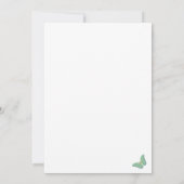 Elegante grote vlinder & Wildflower Vrijgezellenfe Kaart (Achterkant)