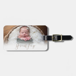 Elegante Grote vreugde foto Bagagelabel