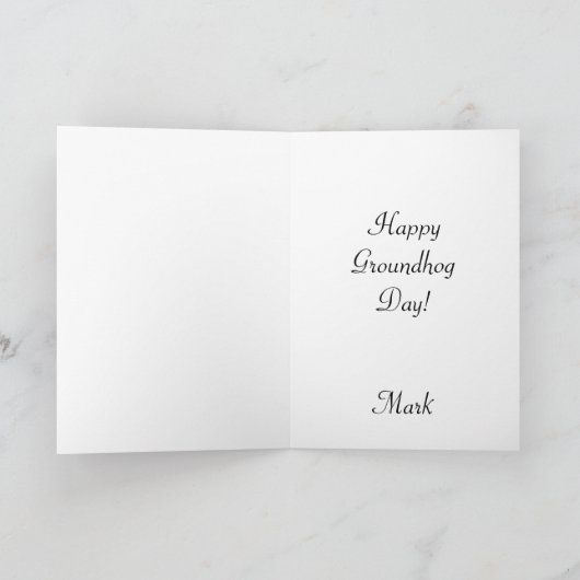Elegante Groundhog Gentleman Funny Feestdagen Kaart (Binnen)