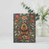 Elegante Groundhog William Morris Geïnspireerd Briefkaart (Staand voorkant)