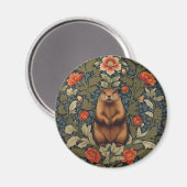 Elegante Groundhog William Morris Geïnspireerd Magneet (Voorkant / Achterkant)