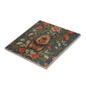 Elegante Groundhog William Morris Geïnspireerd Tegeltje (Zijkant)