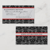 Elegante Grunge Interieurontwerper Antiek Dealer Visitekaartje (Voorkant / Achterkant)