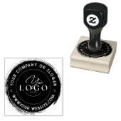 ELEGANTE GRUNGE RONDE STEMPEL | Aangepaste zakelij (Gestempeld)