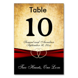 Elegante Grunge Stijl met Rood Satijnen Lint Kaart