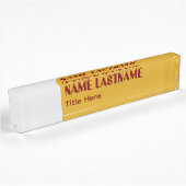 Elegante Guldenroede & Maroon aangepaste naam Naambordje