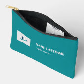 Elegante Guldenroede & Wijnrood aangepaste naam Bu Etui (Open)