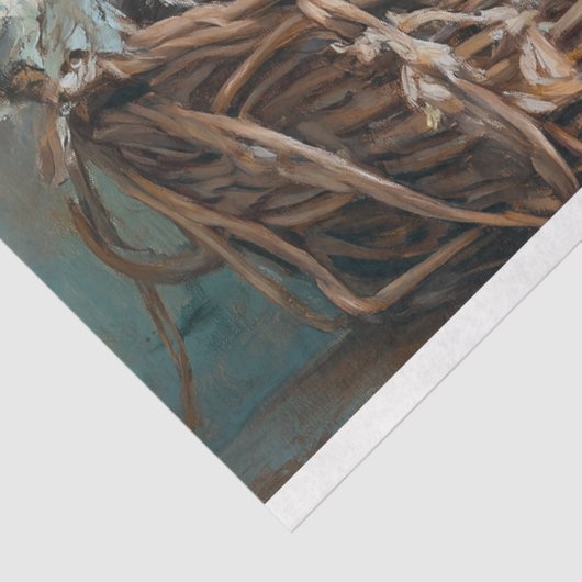 Elegante Haan Bloemen Decoupage Tissuepapier (Detail)