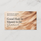 Elegante Haar Referral QR-code Ontwerp Visitekaartje (Voorkant)